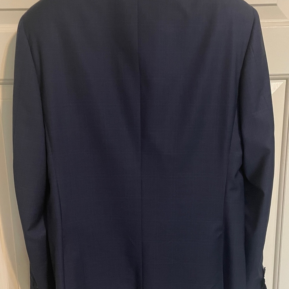 $1800 Canali Blue Checked Sport Coat/ Blazer - 40 - Picture 5 of 15